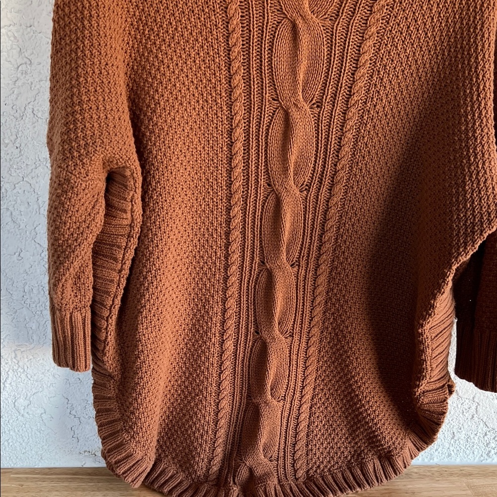 EXPRESS Cozy Brown Turtleneck Sweater - Picture 3 of 12